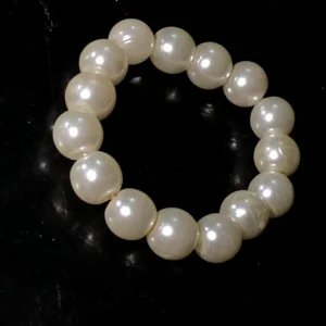 white beaded bracelet