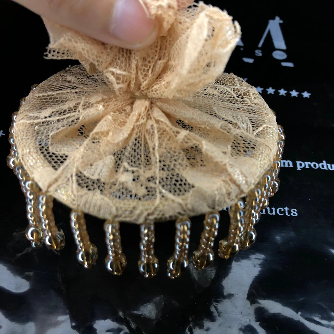 Handmade Net Cover for Jug & Glass - Image 4