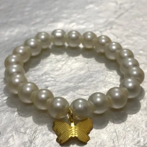 Butterfly Charm Beaded Bracelet